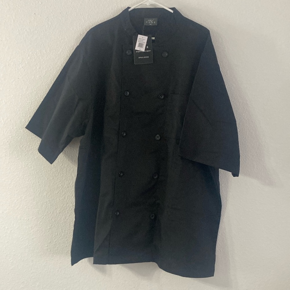 Unisex black chef coat